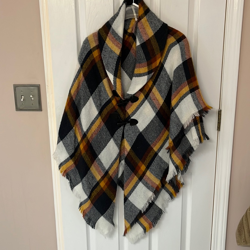 Poncho plaid